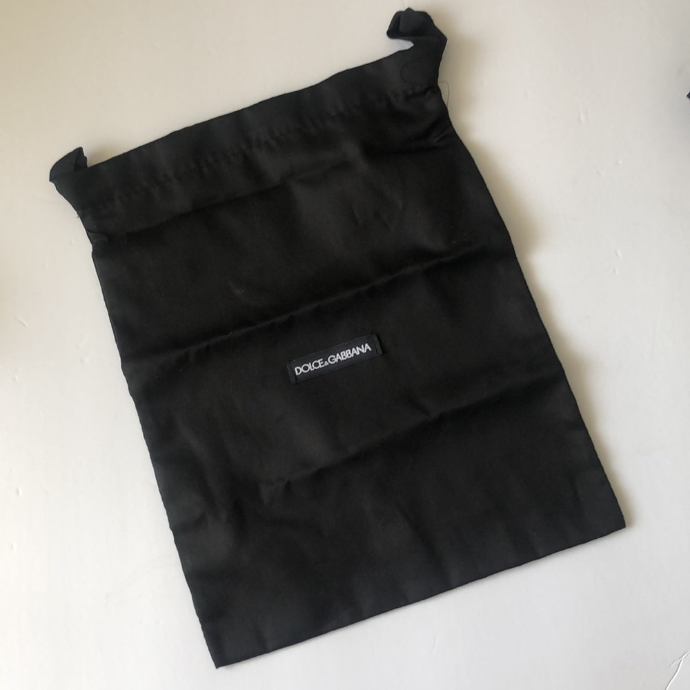Dolce & Gabanna Orignal Drawstring Black Dust Travel Bag 9.5" x 12.5"